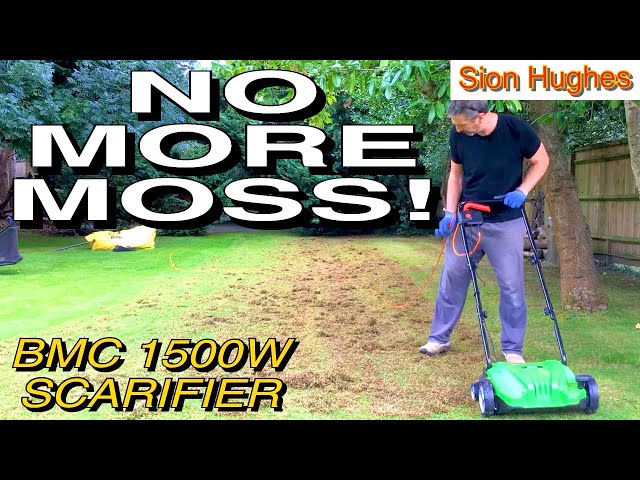 How to take the moss out of your lawn  BMC 1500W scarifier