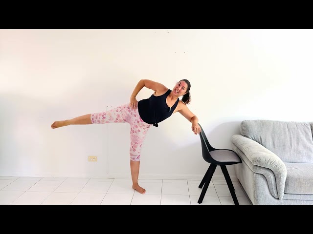 Quick BARRE WORKOUT Using a Chair | Full Body Toning for Beginners