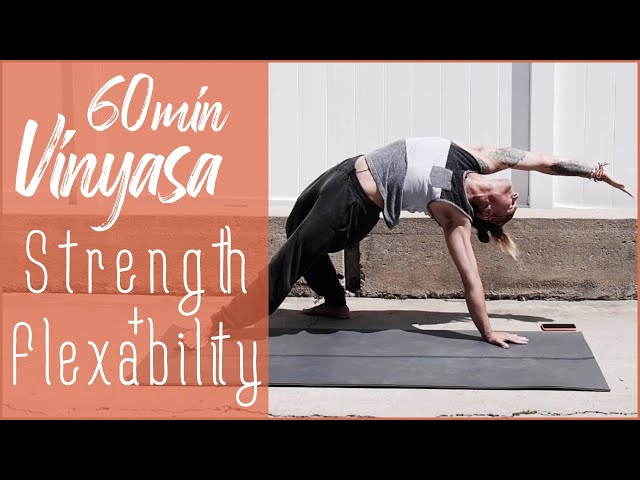 60 minute full body vinyasa yoga flow for strength and flexibility - 1 hour yoga class