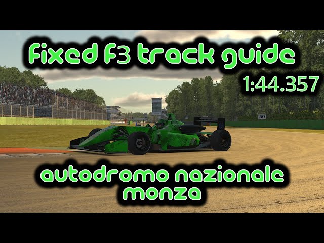 iRacing Track Guide Monza | Fixed Dallara F3 | 1:44.357