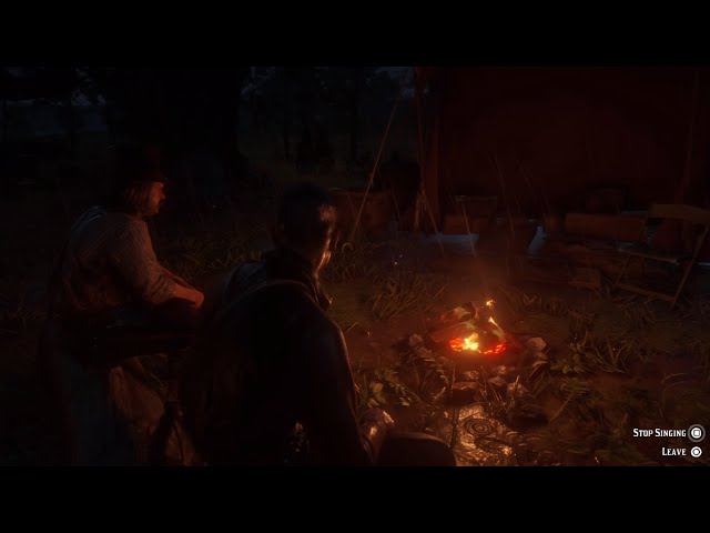 Arthur Drunk Singing in Camp Whilst Heavy Rain Falls