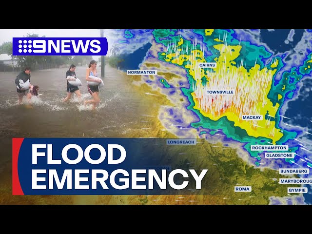 North Queensland in the grips of a major flood emergency | 9 News Australia