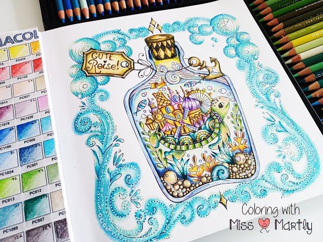 Coloring Tutorial | Meine Reise durch Europa by RITA BERMAN with PRISMACOLOR | Part 2/2