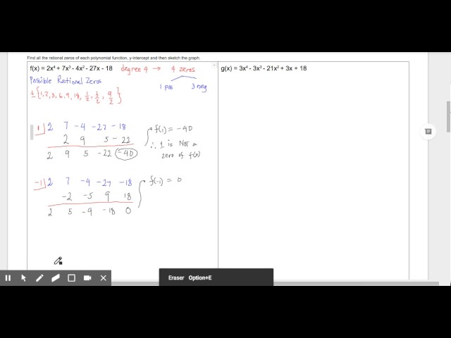 Finding Rational Zeros of a Function - Edited