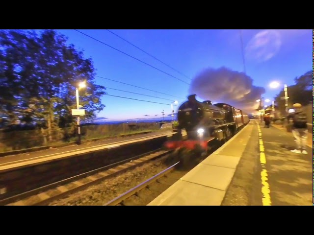 Steam engine 62005 at Carluke in Scotland on 20 09 28 at 1731 in VR180