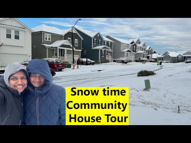 Amma wish came true today❄️Snow time in NORTH CAROLINA ~ Community house tour ~ Family Traveler VLOG