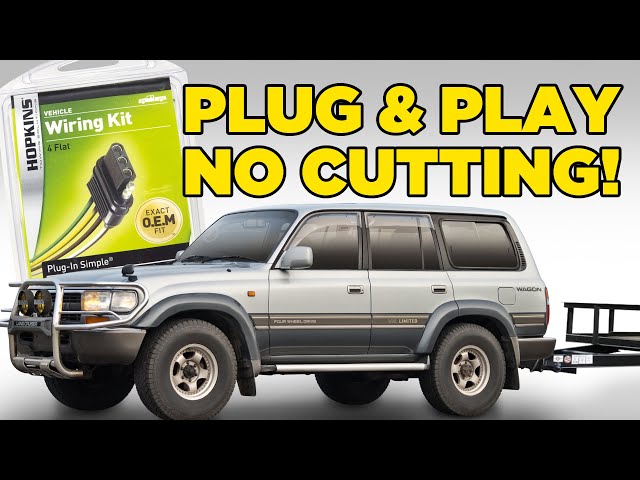 How To Install 4-Pin Trailer Harness: Toyota Land Cruiser 80 Series - Hopkins Wiring Kit 43405