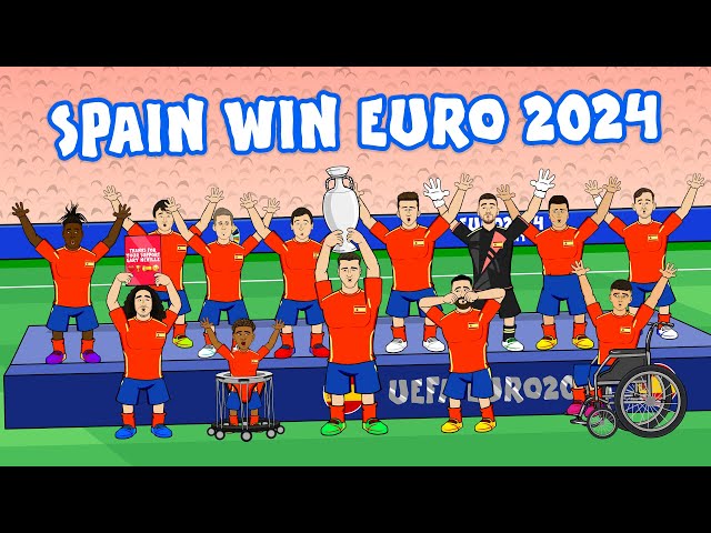 SPAIN WIN EURO 2024🏆 (2-1 vs England Goals Highlights)