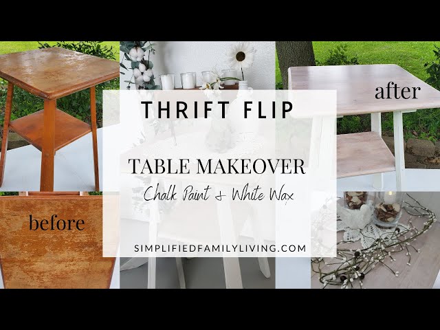 Upcycled Wooden Side Table - DIY Thrift Flip