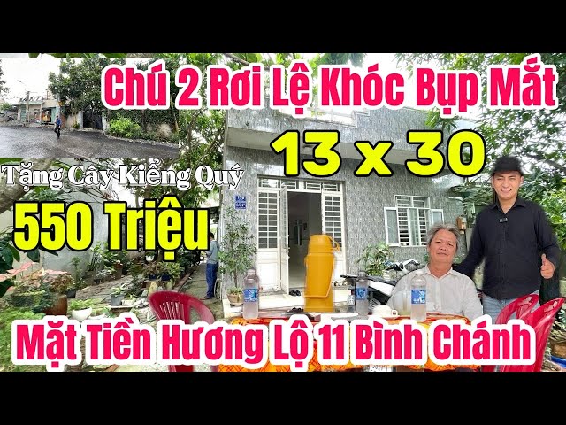 NHÀ VƯỜN NHÀ NGỘP BÌNH CHÁNH-( 13 x 30 )Mặt Tiền Hương LỘ 11 Bình Chánh Ra Quốc LỘ 1a 500m 🥰🥰🥰