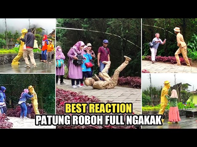 PATUNG ROBOH FULL NGAKAK..!! STATUE PRANK BEST REACTION || PRANK PATUNG HIDUP