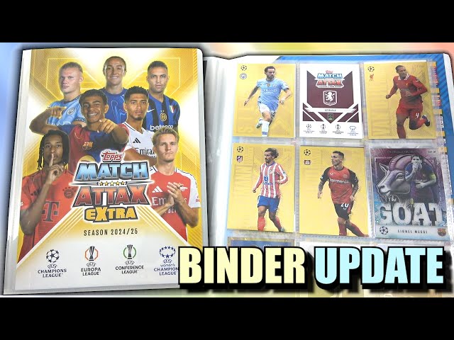 MATCH ATTAX EXTRA 2025 BINDER UPDATE Collection Progress | Gold Edge & Black Edge | Relic & The GOAT