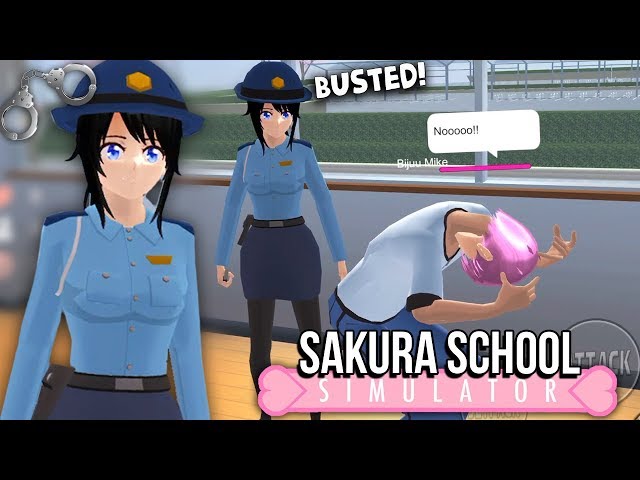 We become a terrible cop in Sakura school simulator