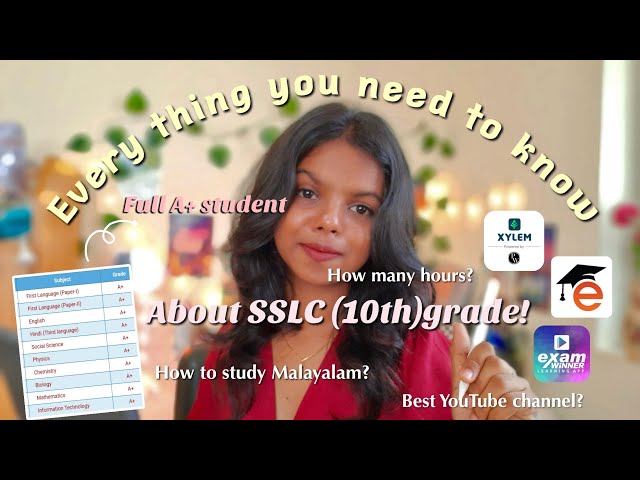 How i scored full A+ in 10th (sslc), best youtube channels, guides, how to study etc. Malayalam