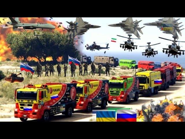 PUTIN UNDERSTIMATED NATO; Ukrainian Fighter Jets & Helicopters Attack on Russian Army Weapons-GTA5