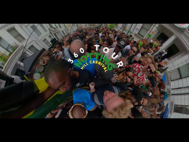 Notting Hill Carnival 360 TOUR. Huge London street party. UK travel adventures.