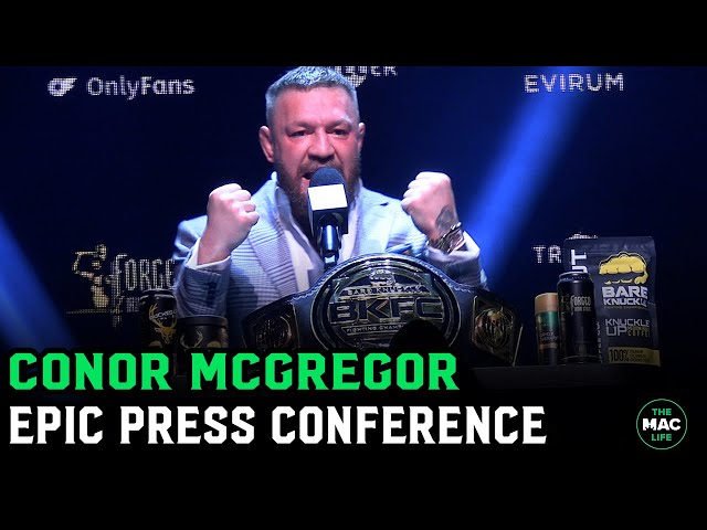 Conor McGregor cuts EPIC Press Conference: "Eddie Alvarez, SHUT Jeremy Stephens UP!"