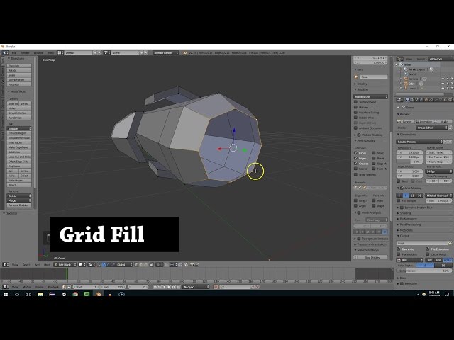 Blender Tip - Capping Edge Loops with Grid Fill