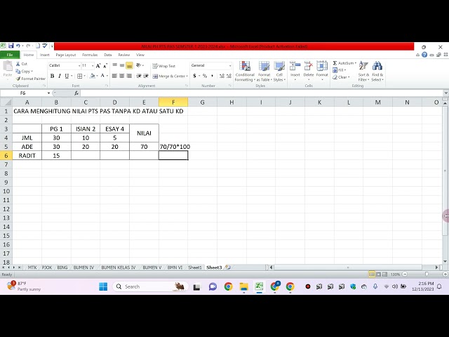 Cara Menghitung Nilai PTS PAS Tanpa KD 2023/2024 #cara #carahitungnilaiptspas #nilaiptspas #cara