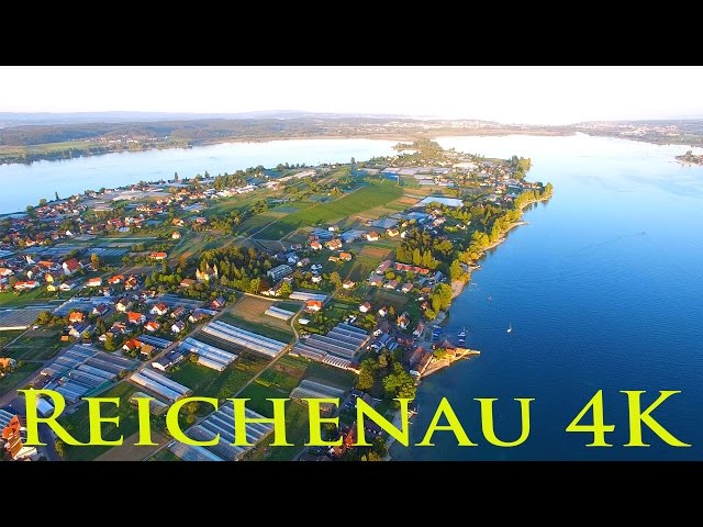 Island Reichenau am Bodensee von oben