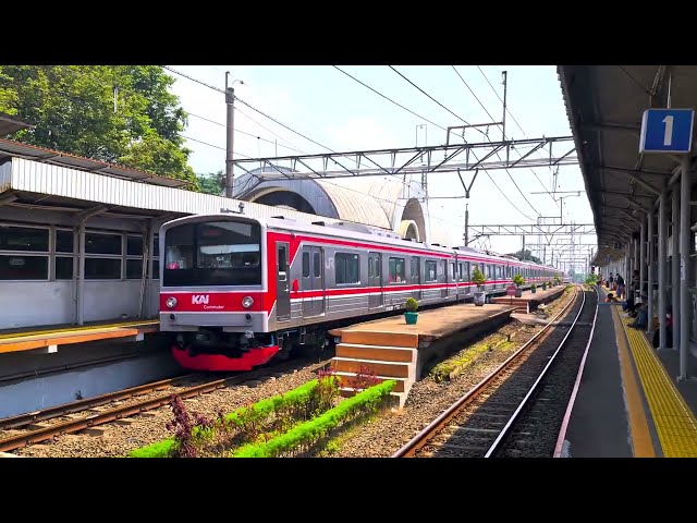 Stasiun Cilebut: Melihat KRL JR 205 Rheos dan VVVF [4K]