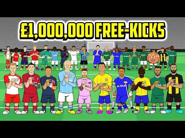 LAST FOOTBALLER TO MISS A FREE-KICK WINS £1,000,000! (Feat Ronaldo Messi Neymar Mbappe Haaland +more