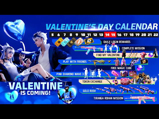 Velentine Event Free Fire 2025🤯 | Free Fire New Event | Ff New Event Today | Upcoming New Event Ff