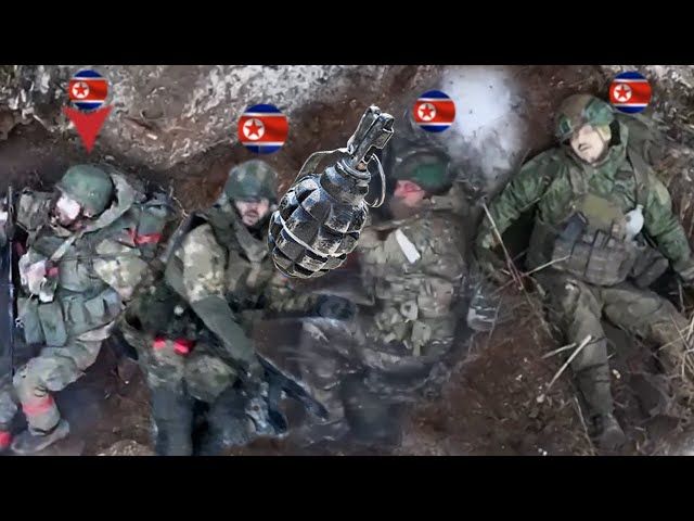 Ukrainian FPV drones brutally bombard terrified North Korean soldiers as they try to escape in Kursk