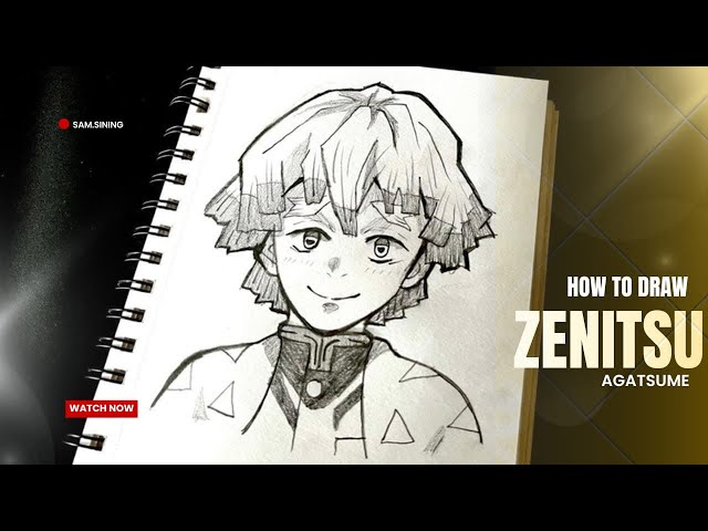 How to draw Zenitsu Agatsuma || Drawing Zenitsu Agatsuma || Easy step by step | tutorial