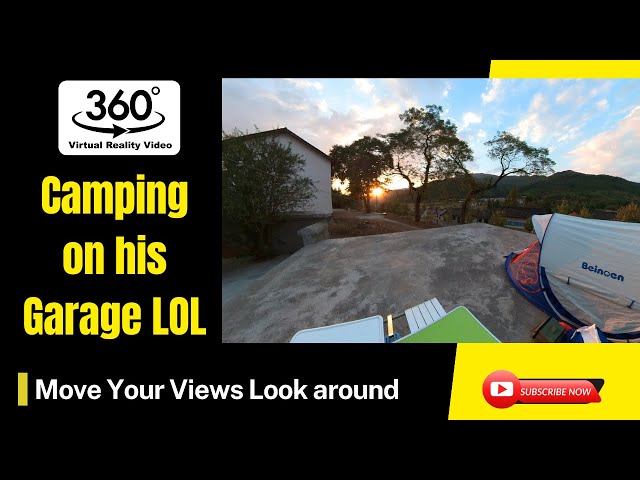 360VR video we Camped on a Garage Roof