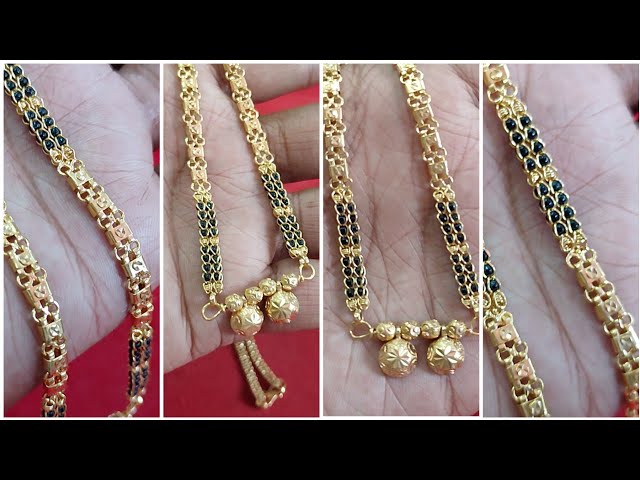 Latest gold mangalsutra designs with weight & price/gold mangalsutra mini ganthan design