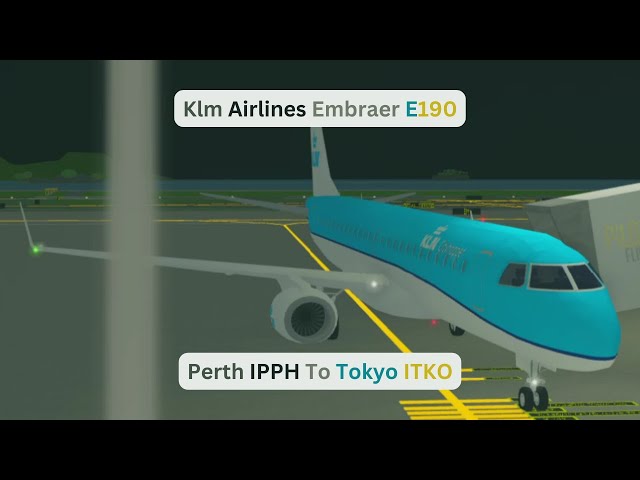 Short Flight Klm Airlines Embraer E190 Perth IPPH To Tokyo ITKO