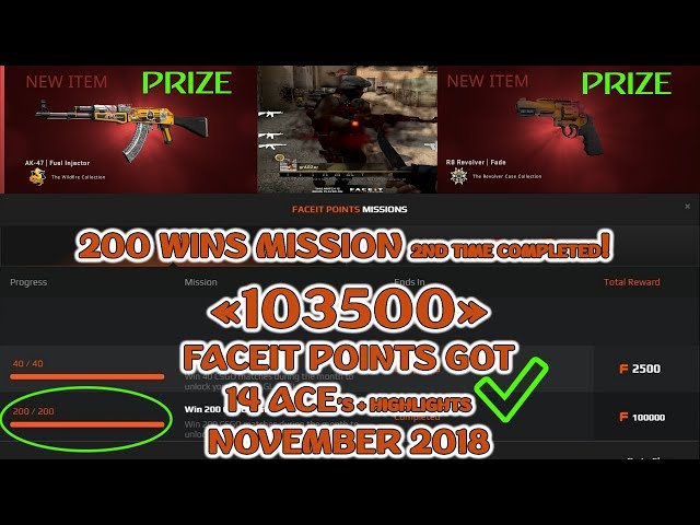 103 500 FACEIT POINTS @ Another 200 WINS mission DONE +120$! Moments of the Week Ep. 21 @ x14 ACE's!