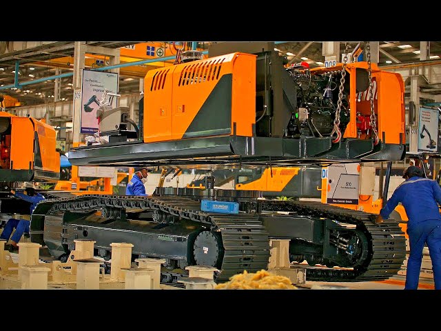 Hyundai Excavator Factory - crawler excavator production