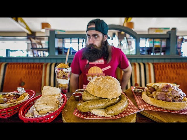 ONE MAN VS THE ENTIRE HUNGRY HORSE 'BIG BREAKFAST MENU' | BeardMeatsFood