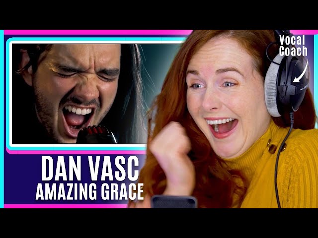 Epic Brazilian Metal Singer Covers Amazing Grace |Dan Vasc| Vocal Coach Reacts & Analysis