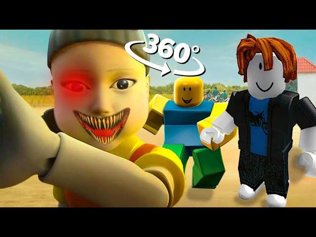 Roblox Characters in SQUID GAME | 360° VR | 8K | Red Light Green Light Game |