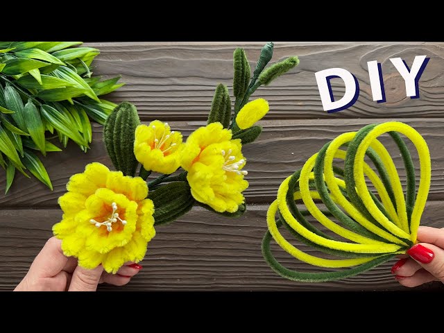 How to Make Flower Pipe Cleaner with Chenille Wire DIY Tutorial Crafts