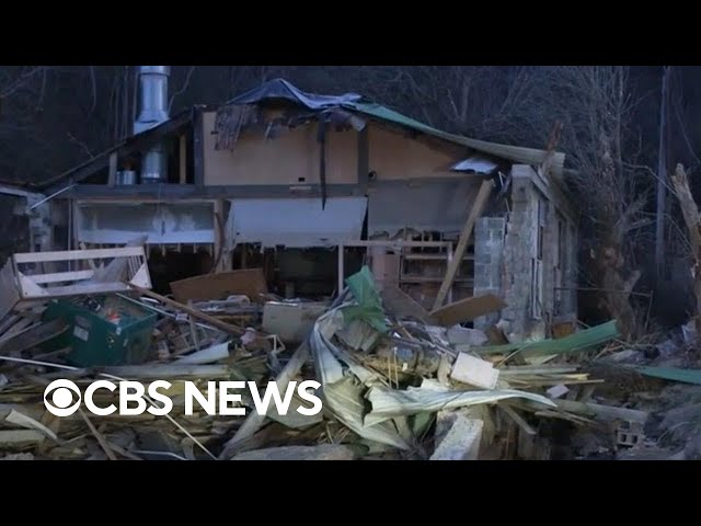 Winter storm impacts towns destroyed by Hurricane Helene