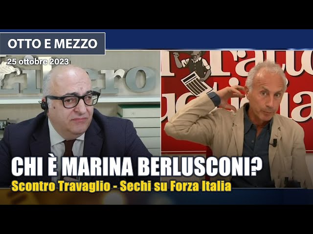 Scontro Travaglio - Sechi su Marina Berlusconi che manovra Forza Italia