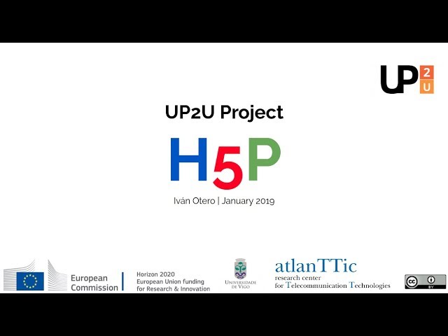 H5P 1/3 - EN Video tutorial H5P. Basic tool for creating interactive educational content in html5.