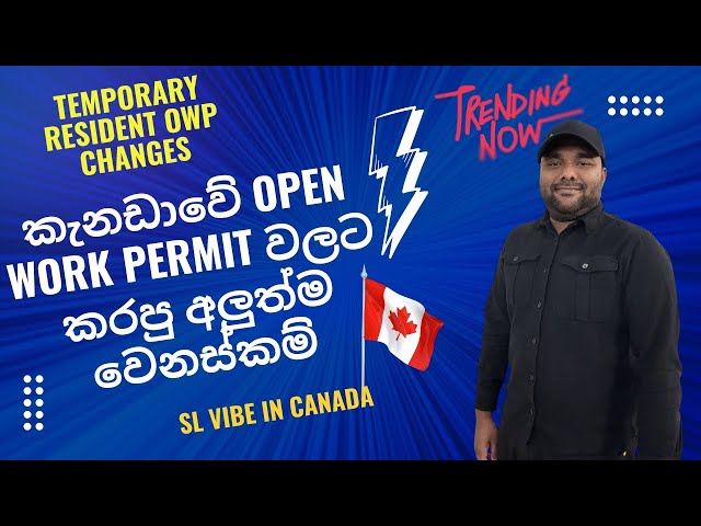 කැනඩාවේ Open Work Permit වලට කරපු වෙනස්කම්🧐Temporary Resident OWP Changes #workpermit #slcanada