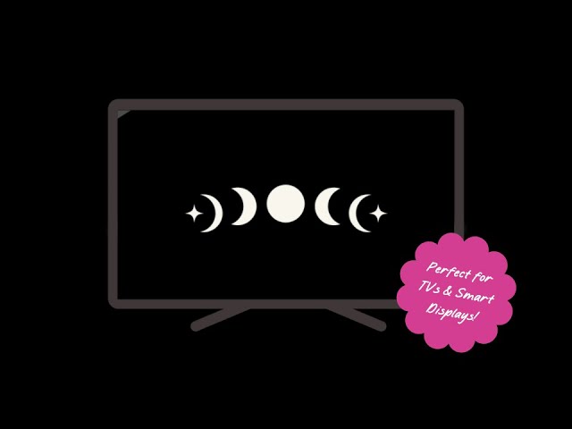 Aesthetic Moon Phases (Dark Mode) Screensaver | Witchy & Celestial TV Art