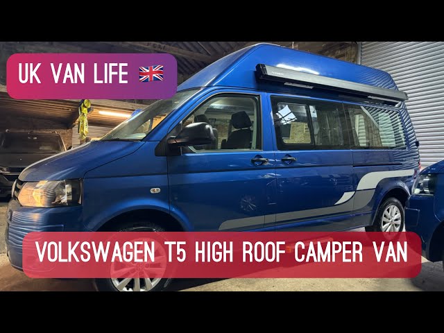 Volkswagen T5 High Roof Camper Van Conversion - Full Size Bed - Uk Camping - Van Build Ideas