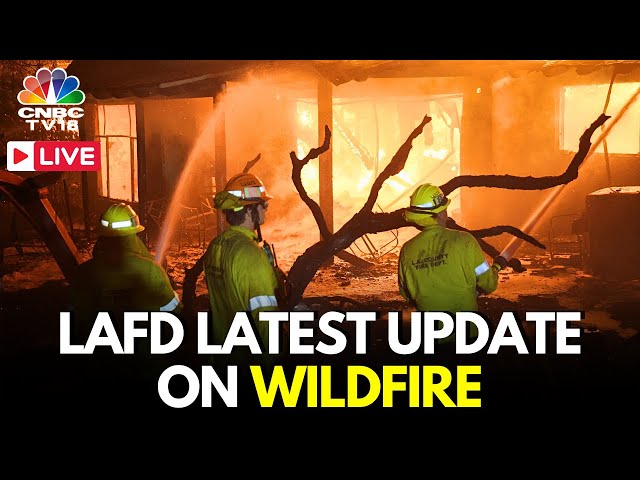 California Wildfire LIVE: LA Mayor Kathryn Barger on Windstorm Across Hollywood Hills | LAFD | 18G