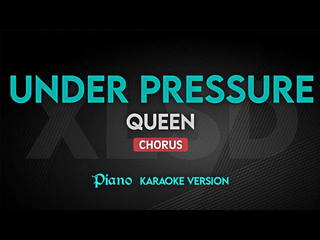 UNDER PRESSURE - Queen | Karaoke Version | Platinum Piano XL SD