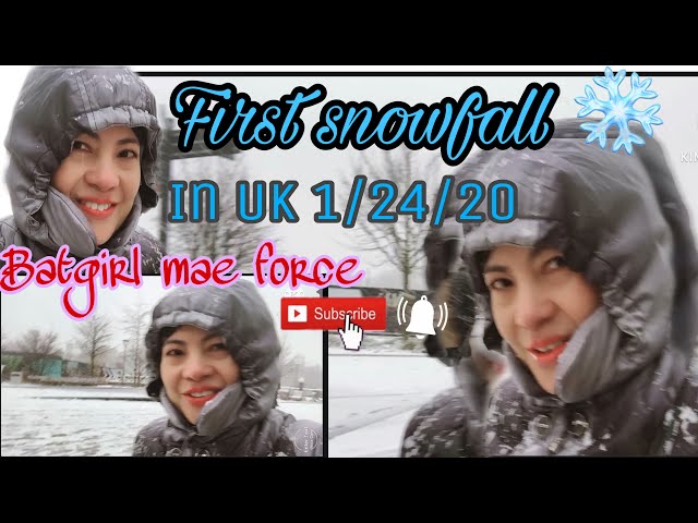 First snowfall snow ❄️ 24/1/20 in UK 🇬🇧