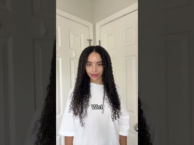 Curly hair WET vs DRY (Don't blink) 3c/4a natural hair