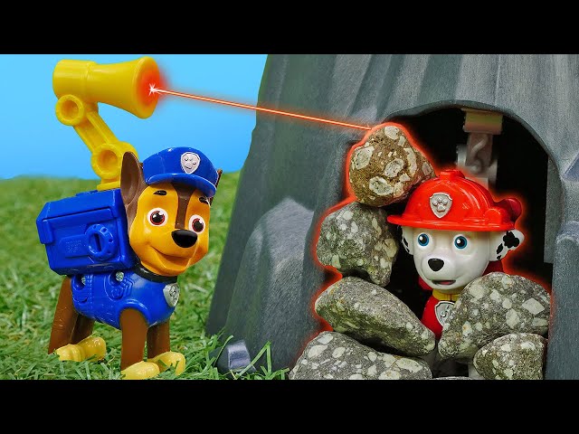 Paw Patrol toys & toys video | Marshall toy got stuck in the cave | Games for kids