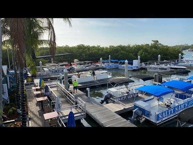 LIVE: Sending out Rental Boats- Fort Myers Beach, Salty Sam's Marina